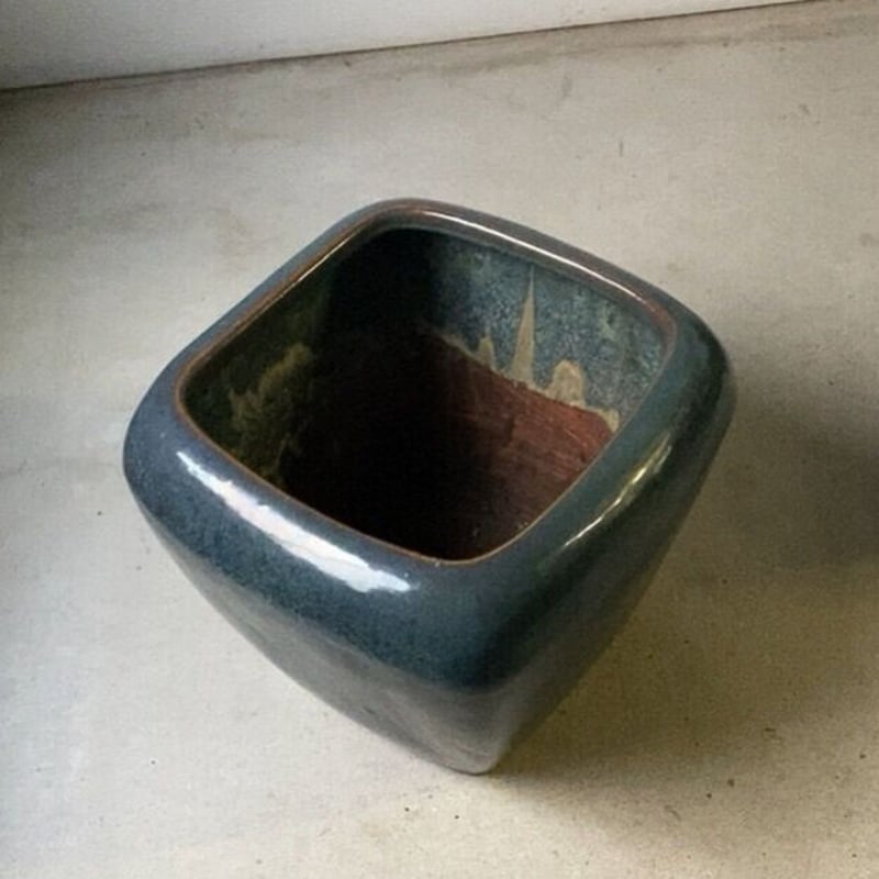 一流の品質 希少 青海鼠釉 火鉢 施釉陶 なまこ 高さ62cm 睡蓮鉢 金魚鉢 