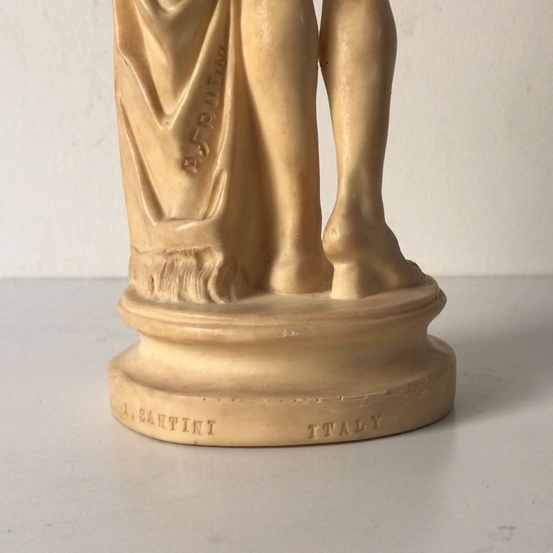ITAULMTHDIPG西洋彫刻 A.SANTINI アンテルマ.サンティーニ 女神カルテス イタリア