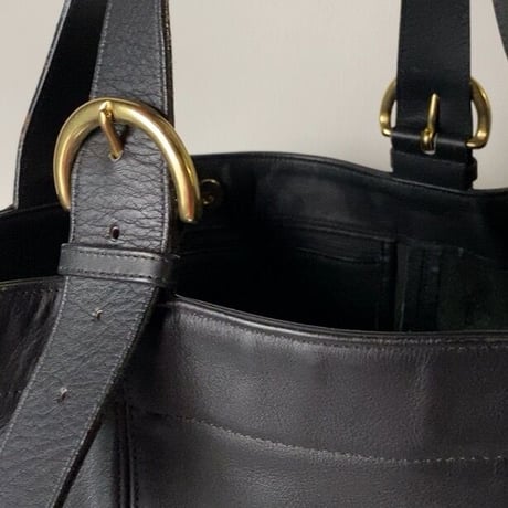 COACH オールドコーチ レザートートバッグ No.K5G-4082 グローブレザー ブラック 真鍮金具 ヴィンテージバッグ made in USA