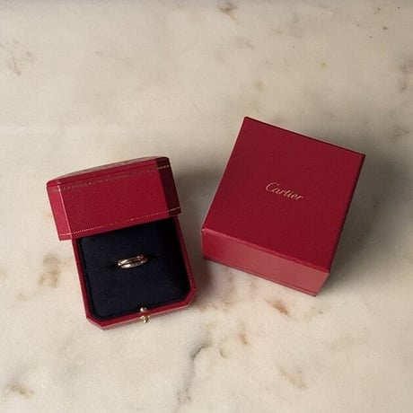 Cartier カルティエ トリニティリング ピンクゴールド単色 約5.8g #55 AU750 K18 PG 付属品フル装備