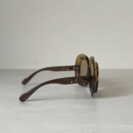 Christian Dior クリスチャンディオール ヴィンテージサングラス  アイウェア 眼鏡 ダークグリーン 鶯色 オールドディオール 中古品（難あり)