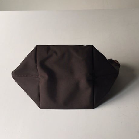 Herve Chapelier エルベシャプリエ  トラベルポーチS  モカ  2785N  コスメポーチ  小物入れ  インバッグ  ダークブラウン  中古美品  made in France