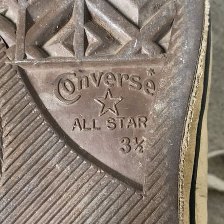 CONVERSE ALL STAR  コンバースオールスター 80’S USA製  銀箱  US3 1/2 (22.5cm)  希少(当て布/サイドステッチ/囲みロゴ) ライトブルー