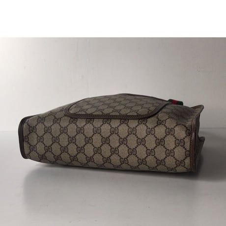 GUCCI グッチ  オールドグッチ  シェリーライン ハンドル  コーティングGGキャンバス/レザー トートバッグ  ヴィンテージ  中古美品
