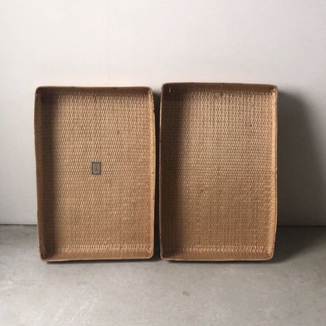 柳行李 平箱 62cm   衣装箱 端切れ入れ 道具箱  手仕事 工芸品 民藝 柳編み 城崎郡柳行李