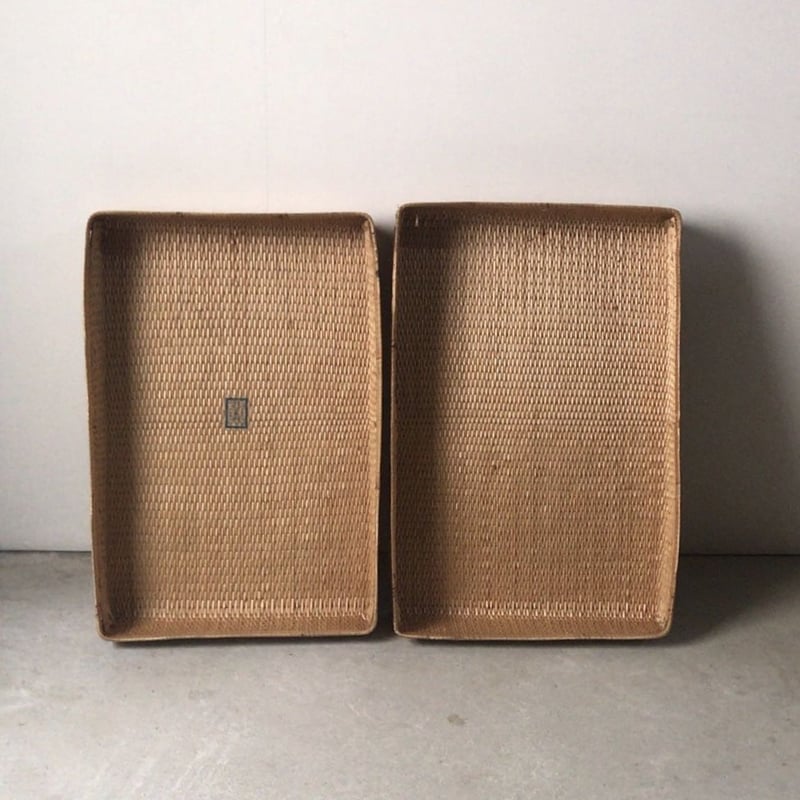 柳行李 平箱 62cm 衣装箱 端切れ入れ 道具箱 手仕事 工芸品 民藝 柳