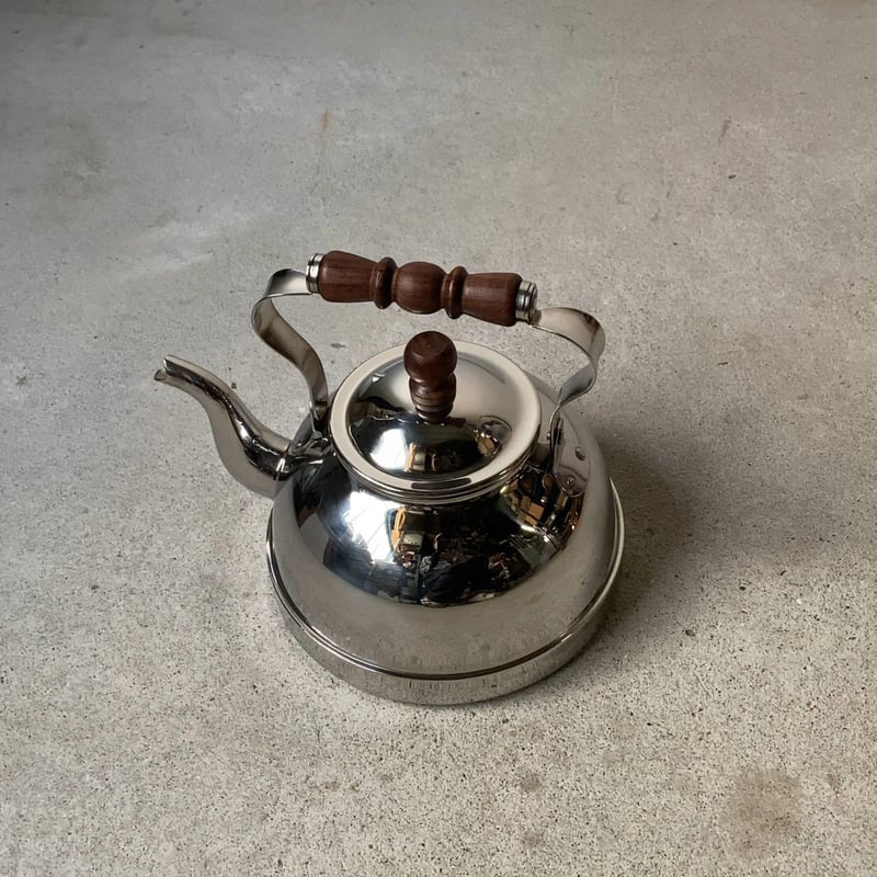 ステンレスケトル ウッドハンドル ウォールナット シンプルデザイン 未