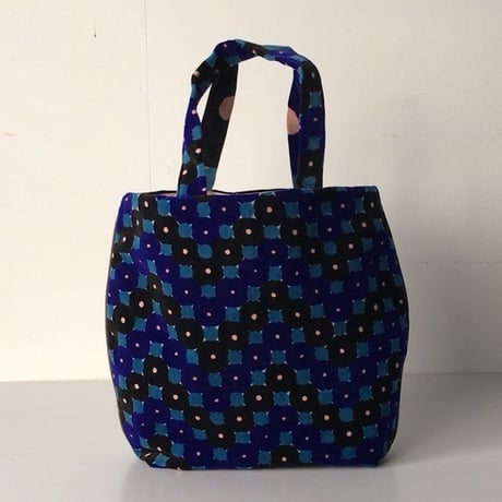 mina perhonen ミナペルホネン  フォレストリング    ベルベット  ブルー系／ピンク   ビームス別注 トートバッグ  中古美品