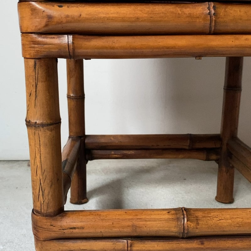 古い竹素材の小さな椅子 アンティークチャイルドハイバック