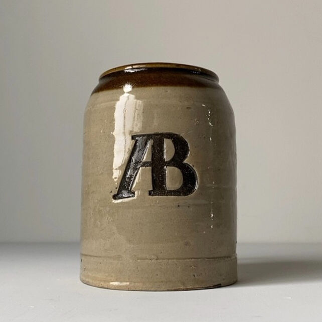 未使用 70s アサヒビール 濱田庄司 益子焼 ビアマグ 陶器ジョッキ 民芸 original