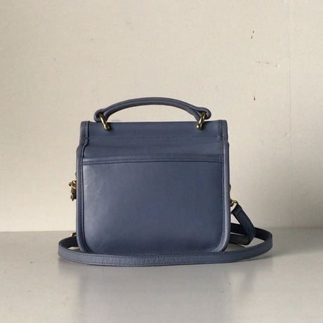 COACH コーチ グローブレザー ミニ ショルダーバッグ  9023  オールドコーチ ヴィンテージ 本革  サックス／ゴールド 美品