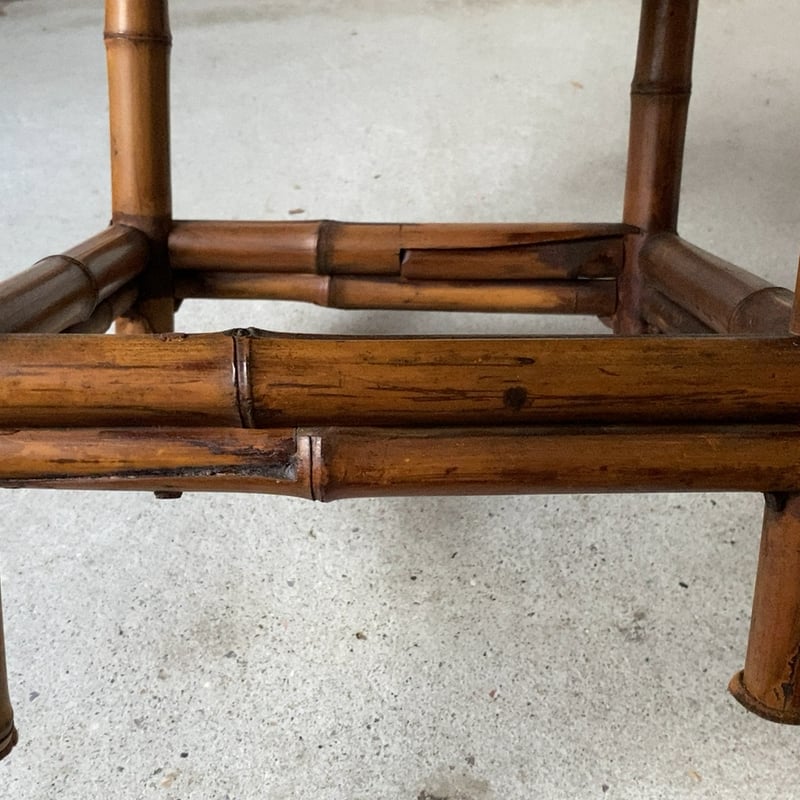 古い竹素材の小さな椅子 アンティークチャイルドハイバックチェア