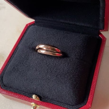 Cartier カルティエ トリニティリング ピンクゴールド単色 約5.8g #55 AU750 K18 PG 付属品フル装備