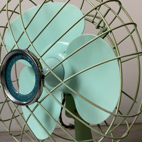 Mitsubishi Electric Mfg.Co.japan 三菱扇風機 AC ELECTRIC FAN 1950〜60年代のオールド三菱 ヴィンテージ家電 ミントグリーン 2段階調 完品範疇