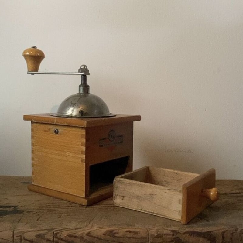 ドイツ KYM社製コーヒーミル 50〜60s ヴィンテージミル 木製回転式手動