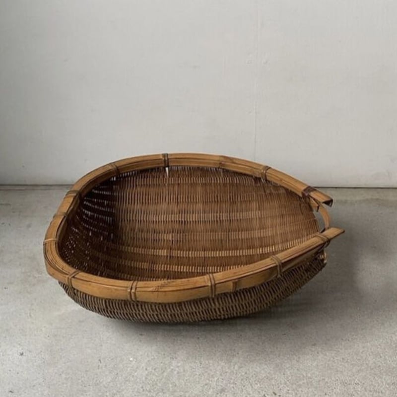 片口ざる 横幅42cm 箕ざる 片口かご 箕かご 竹工芸 工芸品 伝統工芸