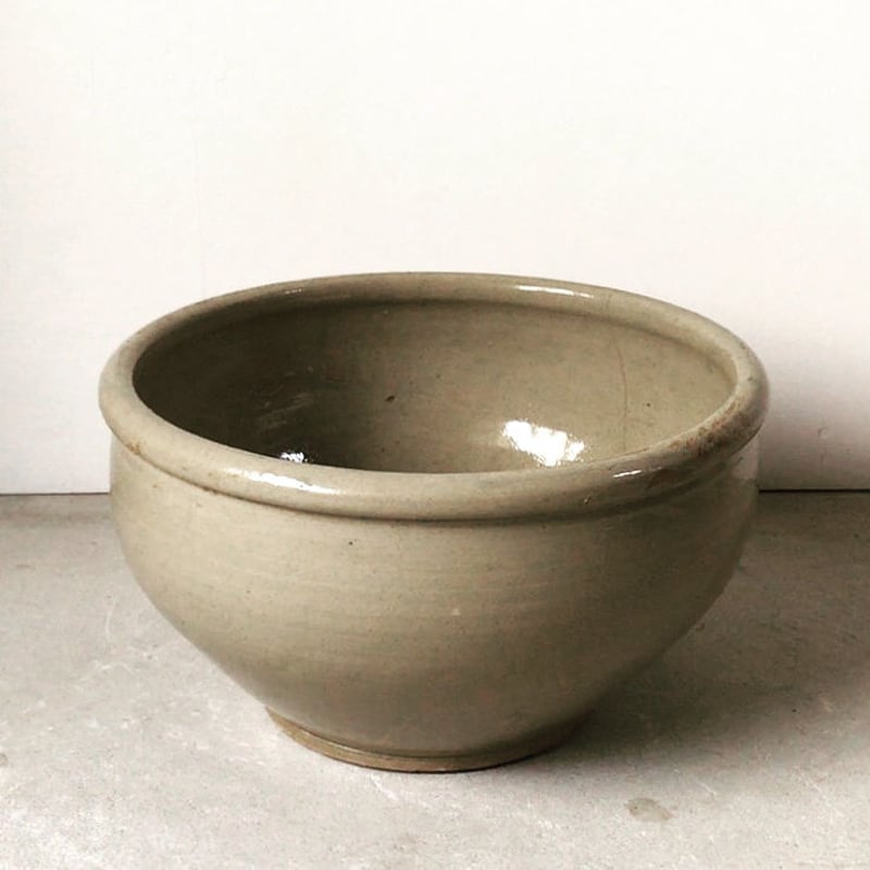 古い石見焼 (いわみやき)の民藝 甕 幅約37cm 古甕 大瓶 メダカ鉢