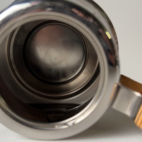 YUKIWA ユキワ  ナポレオンケトル　0.6L ステンレス ミニポット 薬缶 急須 茶器 藤巻 木製無垢摘み 美品範疇