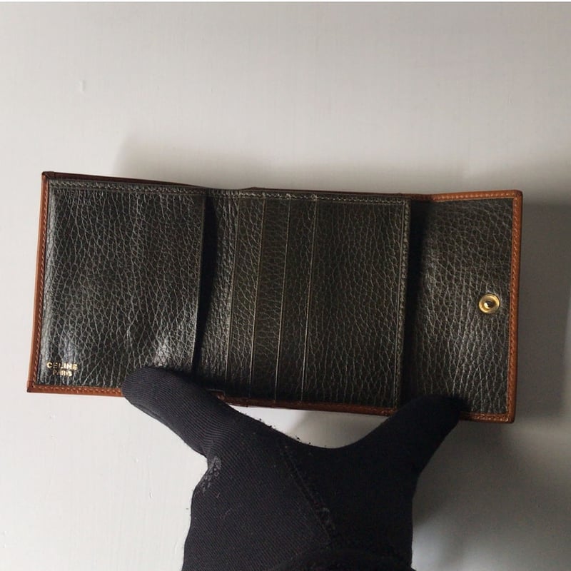 chom【希少品】セリーヌ ヴィンテージ レザーウォレット 美品 セリーヌ