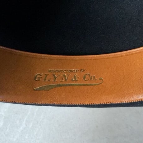 GLYN&Co.  LONDON  イギリス製 ヴィンテージ ボーラーハット ダービーハット ブラック size実寸57cm 山高帽