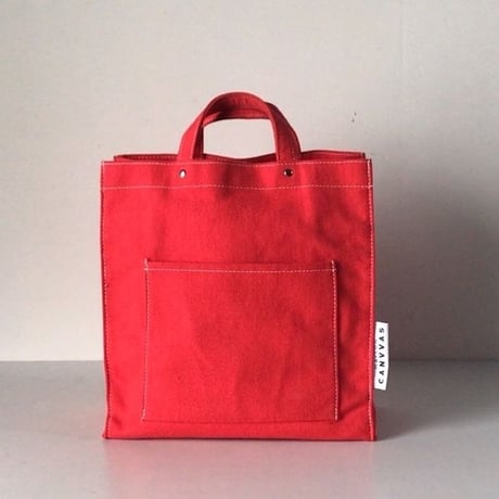 MAISON CANVVAS   メゾン キャンバス   GERMANY CANVAS POKET TOTE  ジャーマニーキャンバスポケットトートS  赤  中古美品