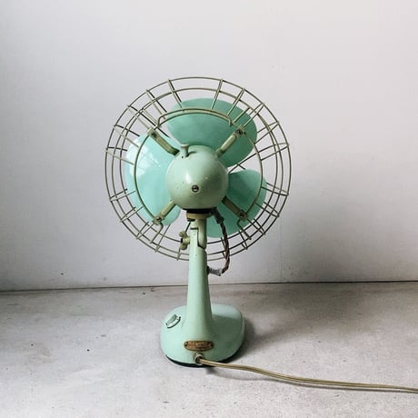 Mitsubishi Electric Mfg.Co.japan 三菱扇風機 AC ELECTRIC FAN 1950〜60年代のオールド三菱 ヴィンテージ家電 ミントグリーン 2段階調 完品範疇