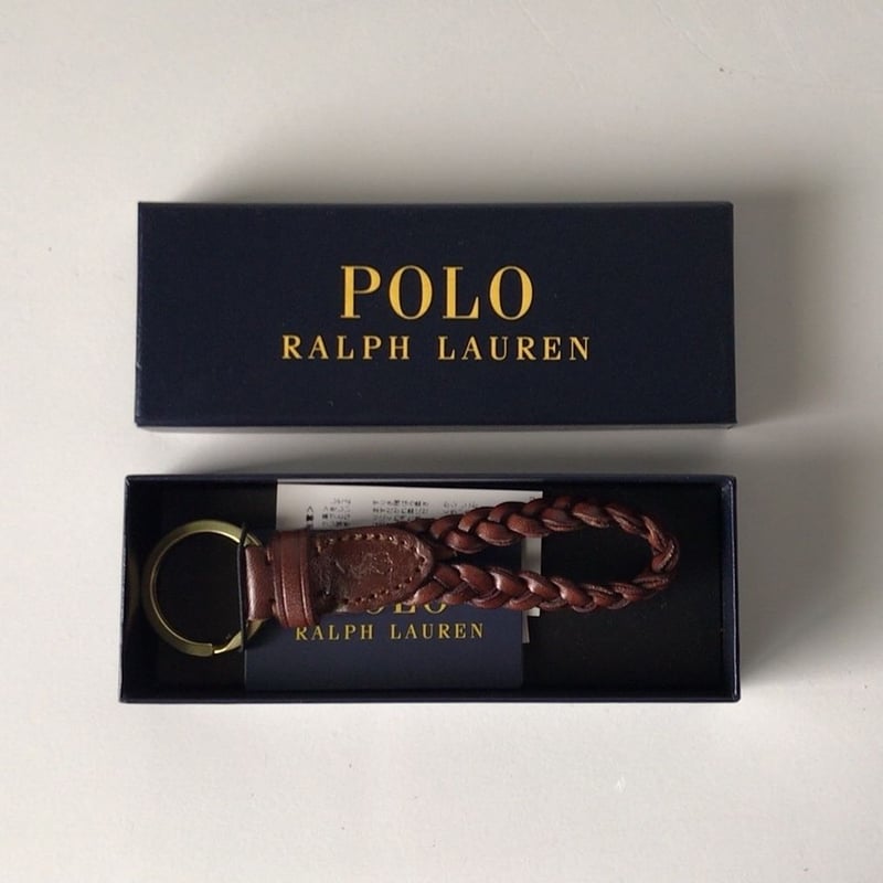 POLO Ralph Lauren ポロ ラルフローレン レザー編み キーリング