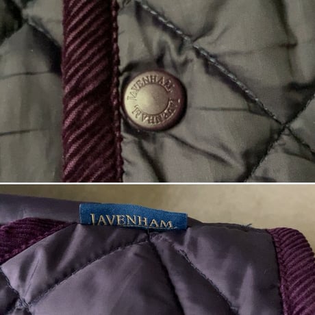 LAVENHAM ラベンハム キルティング ベスト ジレ コクーンソーンハム  2021年製 ダークパープル レディース S 中古美品