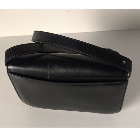 CELINE セリーヌ ゴールド  マカダム金具  カーフレザー  ショルダーバッグ ブラック  ヴィンテージ  オールド  美品