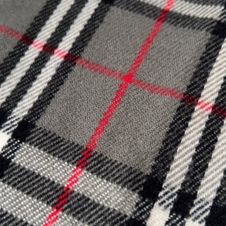 BURBERRYS バーバリーズ  LAMBSWOOL 100% ラムウール マフラー グレーノバチェック　70s～80s イギリスヴィンテージ made in england 中古品