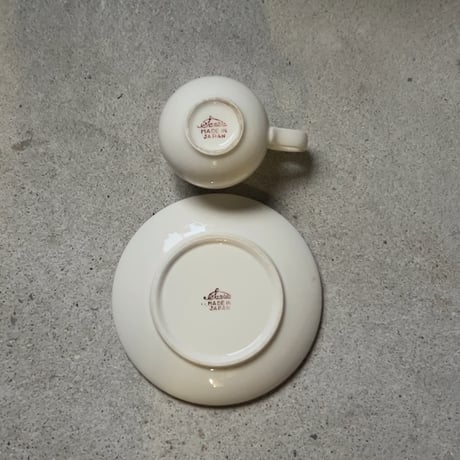 Sanwa サンワ(三和陶苑) カップ＆ソーサー  (1客の価格) ジャパンヴィンテージ ブラウンライン コーヒーカップ 美品