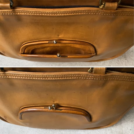 60's VINTAGE COACH   オールドコーチ  BonnieCashin/ボニーカシン  デザインの名作「がま口トート」マスタード(ダークイエロー) 希少品