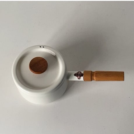 Noritake Couleur  オールドノリタケ ホーロー 片手鍋16cm 両手鍋18cm クルールシリーズ  琺瑯/木製無垢材 ヴィンテージ デッドストック