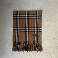 BURBERRYS バーバリーズ  LAMBSWOOL 100% ラムウール マフラー ベージュノバチェック　70s～80s イギリスヴィンテージ made in england 中古品