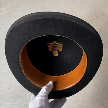 GLYN&Co.  LONDON  イギリス製 ヴィンテージ ボーラーハット ダービーハット ブラック size実寸57cm 山高帽