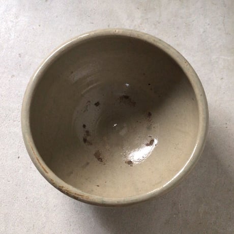 古い石見焼 (いわみやき)の民藝 甕   幅約37cm  古甕 大瓶   メダカ鉢  睡蓮鉢  ガーデニング  ビオトープ  ハス 水栽培　島根県 窯元
