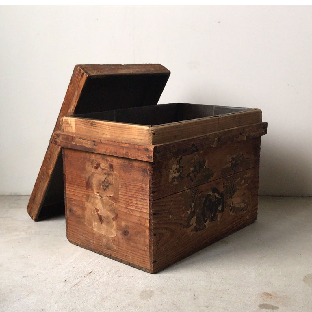 レア　古い歯医者さんの道具箱　古道具 ツガの救急箱 Lサイズ 倉敷意匠 薬箱 木箱 収納ボックス 収納