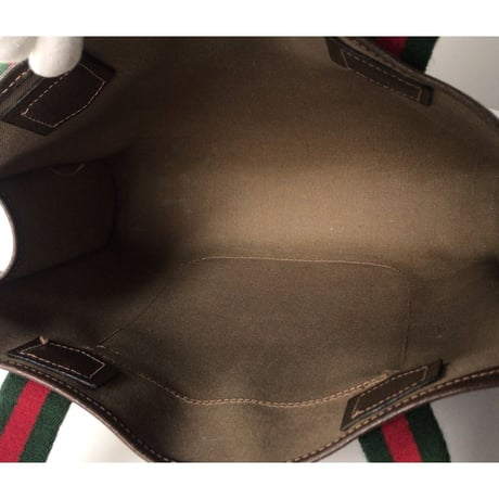 GUCCI グッチ  オールドグッチ  シェリーライン ハンドル  コーティングGGキャンバス/レザー トートバッグ  ヴィンテージ  中古美品