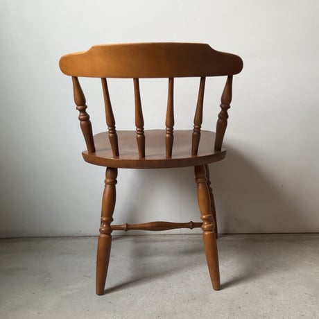 TAIHEI 太平 飛騨家具 木の椅子 B   木製ヴィンテージダイニングチェア ナチュラルブラウン ローバックウィンザーチェア 木工家具 古家具  良品