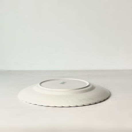 B　Luneville リュネヴィル  波リム 単色 ホワイト フランスアンティーク 1920年代-1950年代頃　キズなし完品範疇(貫入あり))