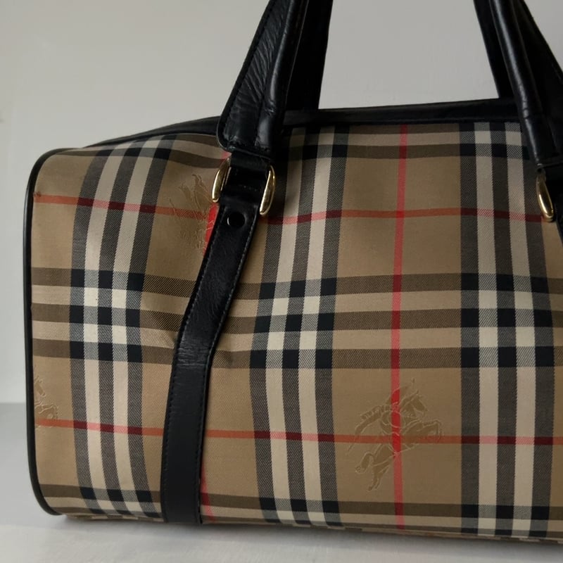 Burberrys バーバリーズ ミニボストンバッグ レザーハンドル ノバ