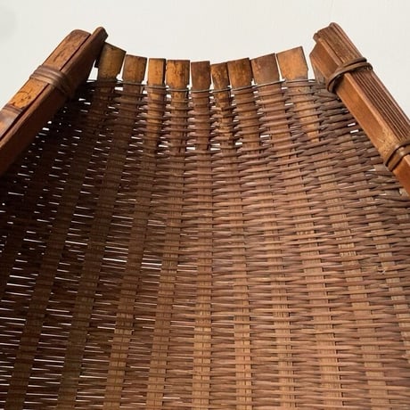 大きい古片口ざる 横幅約49cm 装飾 素材 作り エイジング…良好の古笊です。竹工芸 竹細工 古民藝 古民具
