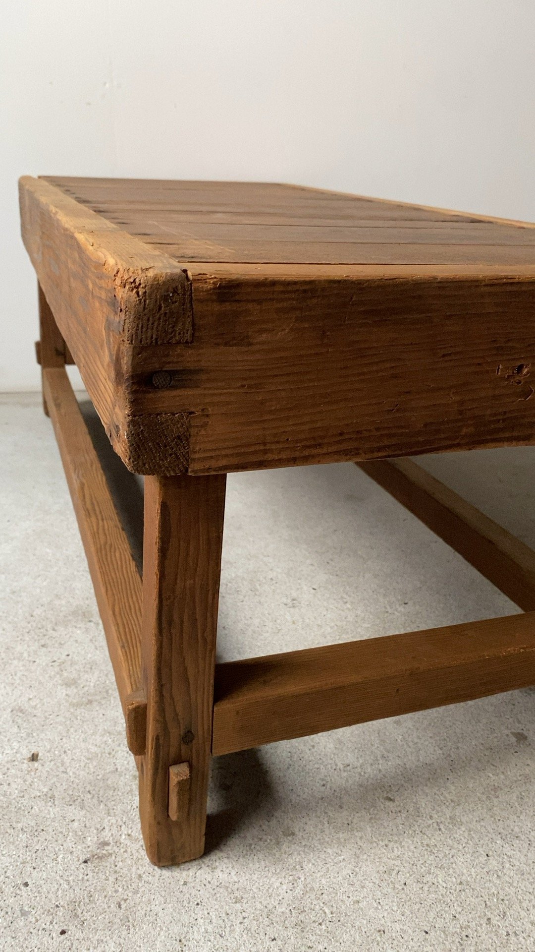 スラットベンチ縁台国産杉無垢材 長椅子