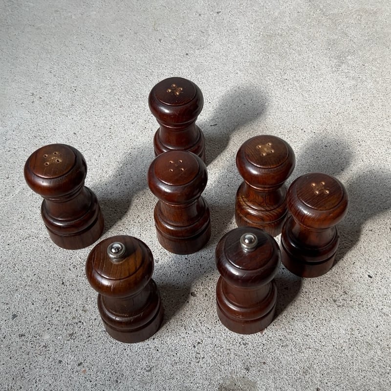 KUSAKABE クサカベ 木製 ペッパーミル＆ソルトボトル 2個セット 木製