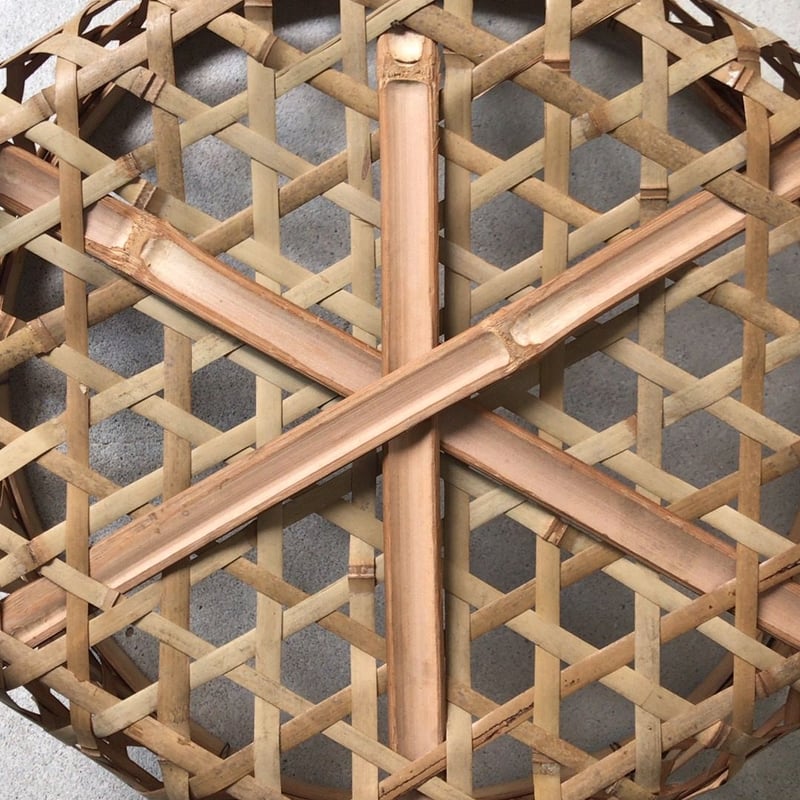 水切り 竹籠 大 足付き洗い物かご 編みカゴ 天然素材 手仕事 工芸品 民