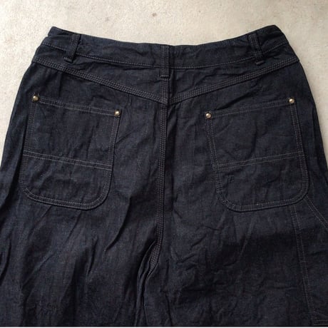 ネペンテス(needles・ニードルス) H.D. PANT  ヒザデルパンツ デニム  ペインターパンツタイプ　レディース  サイズ 1  中古極美品