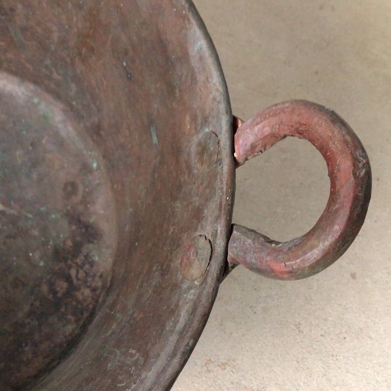 銅の双耳桶 アンティーク銅鍋 ヴィンテージ銅器 | GobaTools