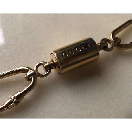 GUCCI グッチ    ロゴ入りWキーリング(キーホルダー)ゴールドゴールド ゴールド  中古