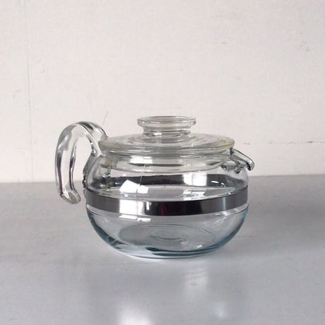 PYREX パイレックス  オールドパイレックス  耐熱ガラス ティーポット 8336-H  7756-C  フレームウェア  美品  made in USA