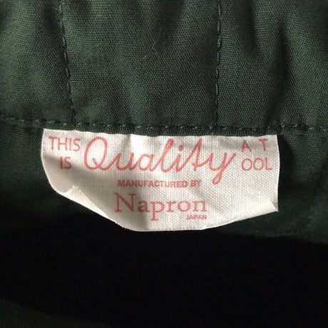 NAPRON ナプロン  QUILTING PATIENTS BAG キルティングペーシェンツバッグ  グリーン   新品同様  中古極美品. 日本製